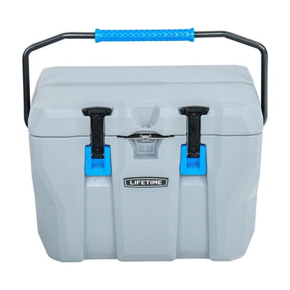 Lifetime Bear-Resistant High Performance Camping Cooler, 28 qt, 20 Can Capacity, Boulder Gray - 91289
