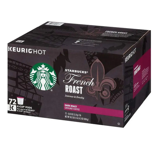 Starbucks French Roast Dark Roast Coffee K-Cup Pods, 72 Count