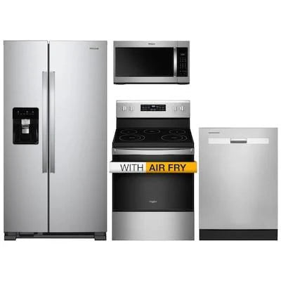 Side-By-Side Refrigerator, 36-Inch Wide, 24 Cu. Ft., Stainless Steel