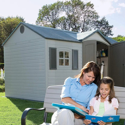 Outdoor Storage Shed, 8 x 15 Foot, Desert Sand - 6446