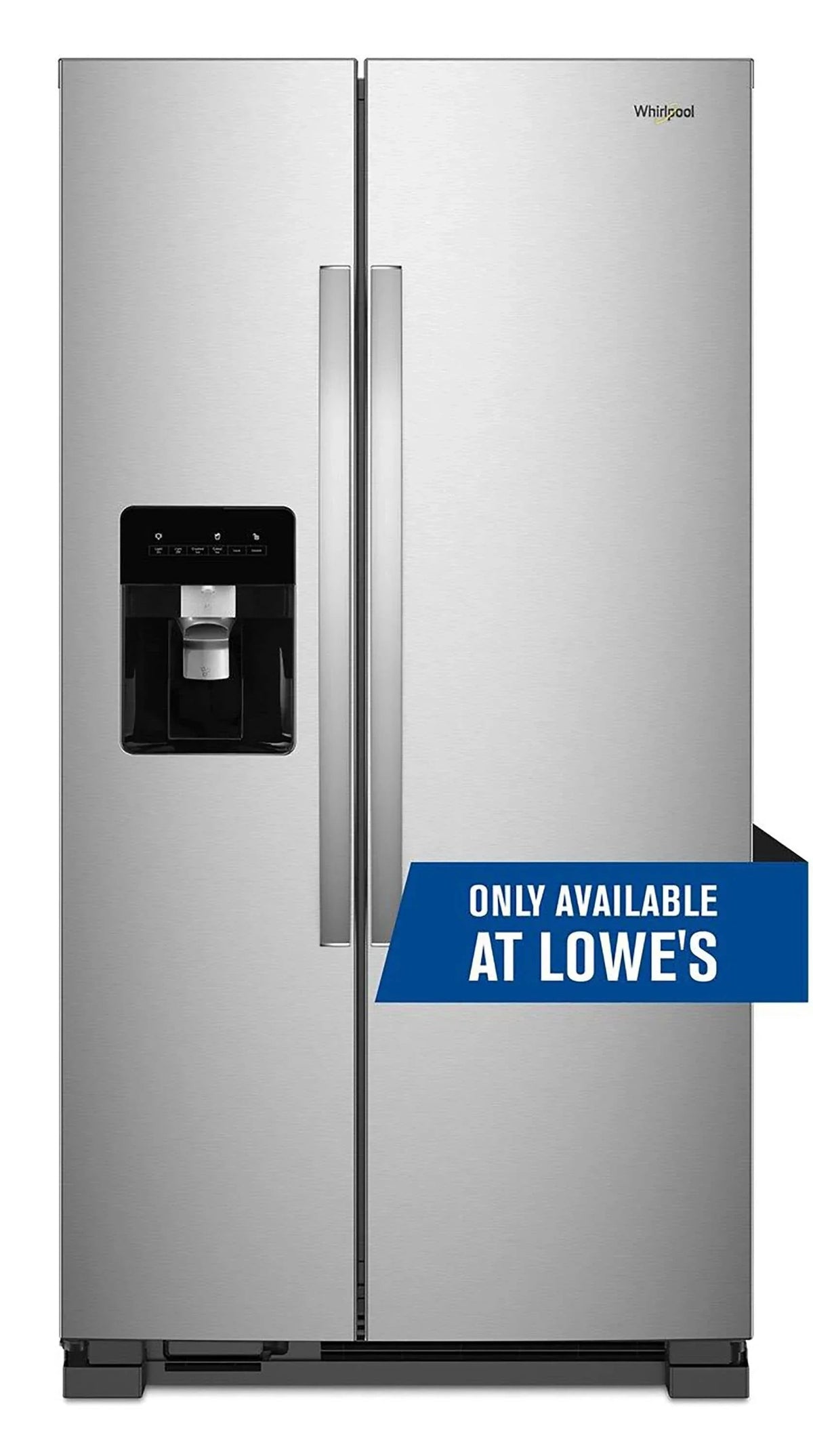 Side-By-Side Refrigerator, 36-Inch Wide, 24 Cu. Ft., Stainless Steel