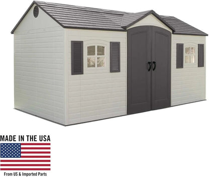 Outdoor Storage Shed, 8 x 15 Foot, Desert Sand - 6446