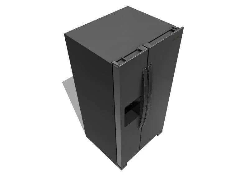 Side-By-Side Refrigerator, 36-Inch Wide, 24 Cu. Ft., Stainless Steel
