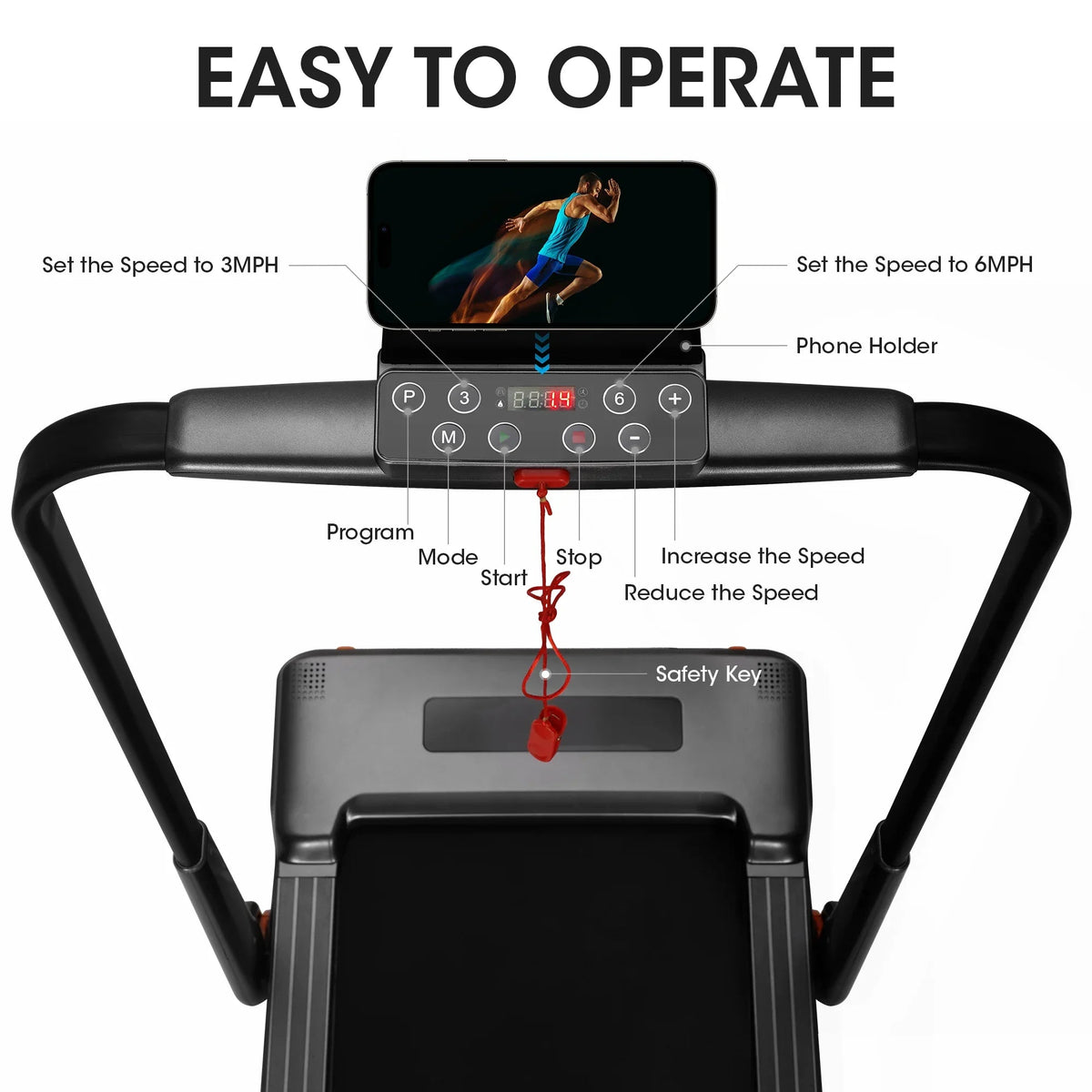 MaxKare 2-in-1 Folding Under Desk Treadmill, 2.5HP, 7.5MPH, 265 lbs Capacity
