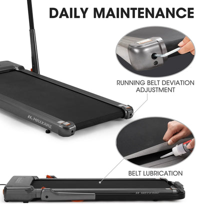 MaxKare 2-in-1 Folding Under Desk Treadmill, 2.5HP, 7.5MPH, 265 lbs Capacity