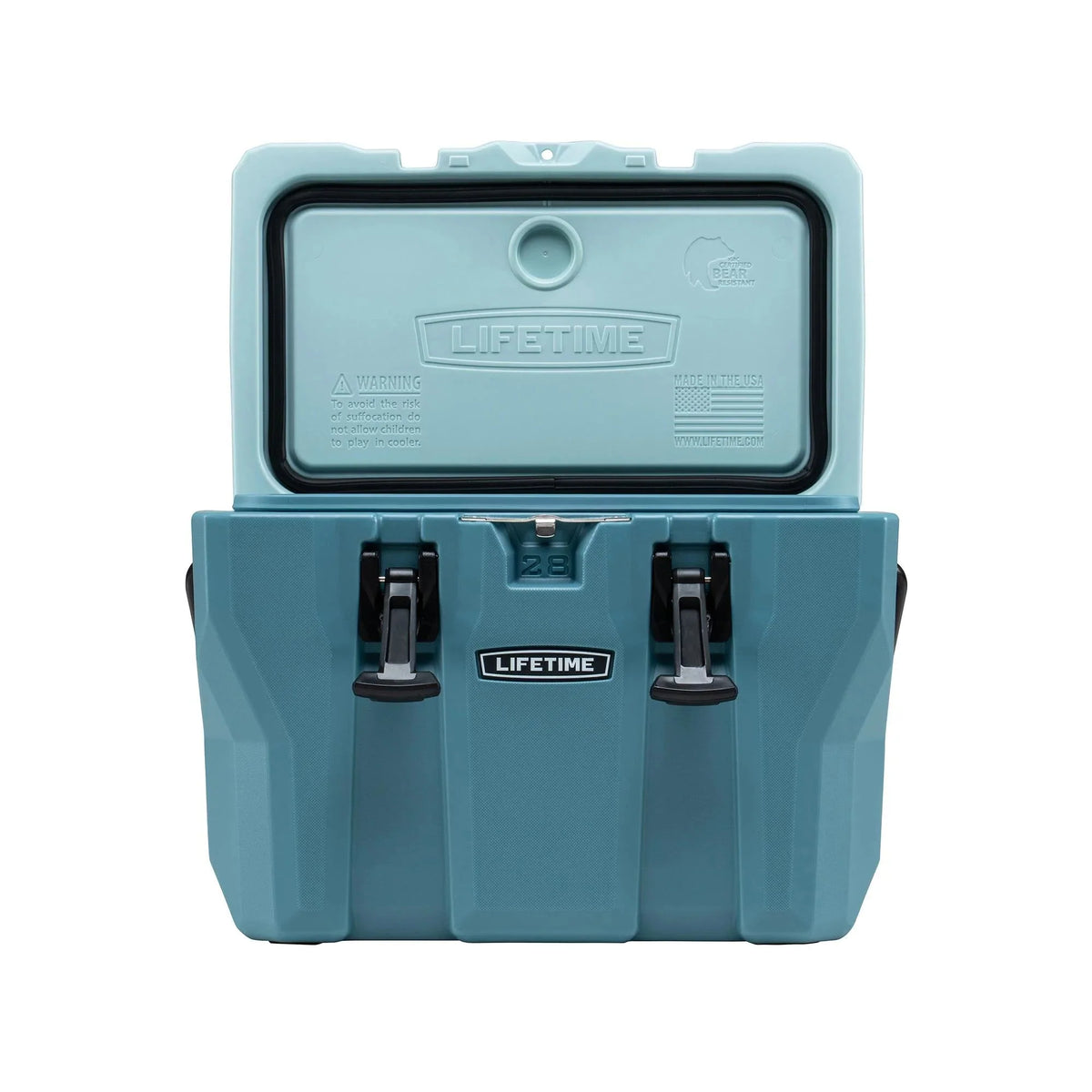 Lifetime Bear-Resistant High Performance Camping Cooler, 28 qt, 20 Can Capacity, Boulder Gray - 91289