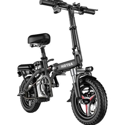 Folding Electric Bike 250W, 14 Inch, LCD Display, Removable Battery, Dual Disc Brake, Black